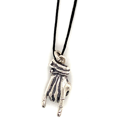 Rock hand, ασημένιο μοτίφ, unisex, συλλογή hobby-280