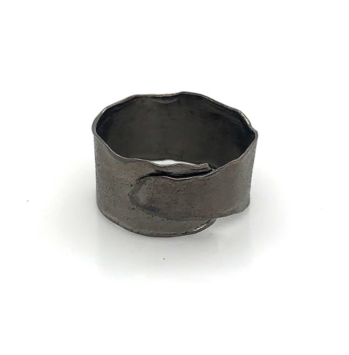Δαχτυλίδι, wrap, μαύρο, melted-150